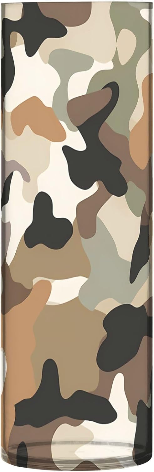 Camouflage Rtero Plastic Hurricane Candle Holder 118x39 Inch Modern Decor