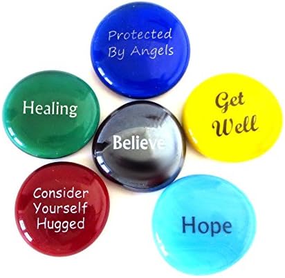 Lifeforce Glass Get Well Stones with Messages