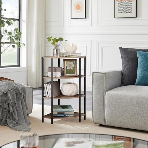 JOIN IRON 4-Tier Corner Bookshelf Stand Modern Industrial Design