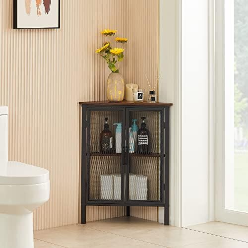 VECELO 3-Tier Corner Shelf Organizer with Door
