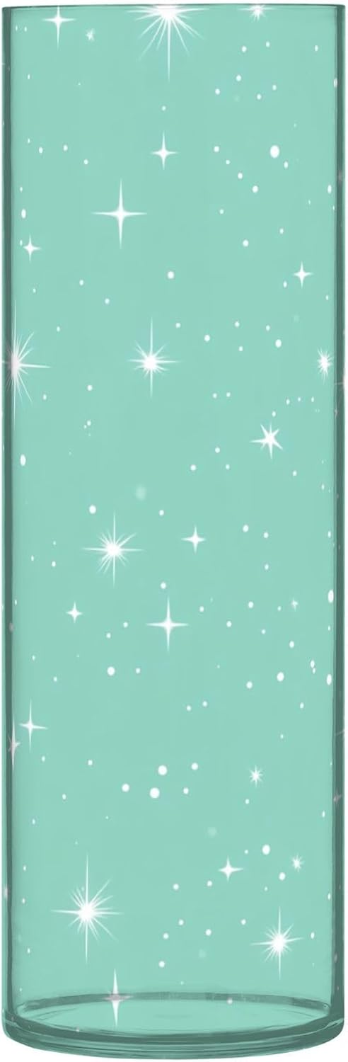 Sky and Stars Mint Green Hurricane Candle Holder 118 x 39 Inch