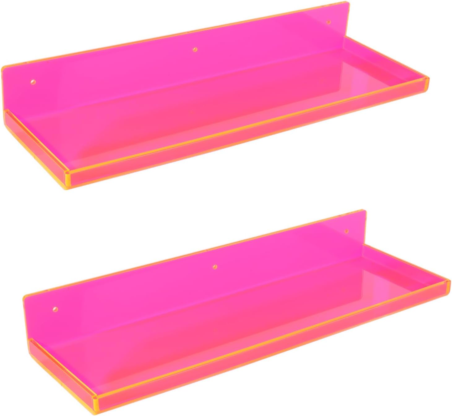 Neon Pink Floating Shelves Pack of 2