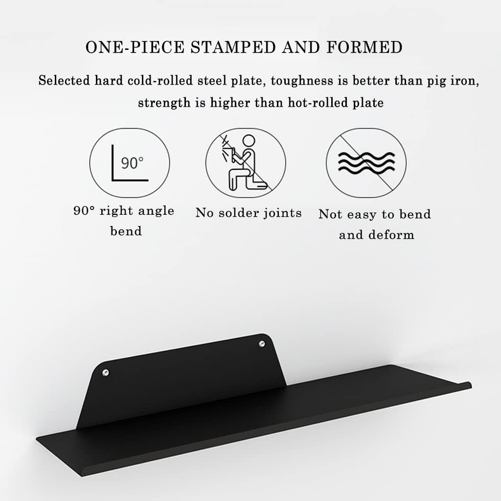 Exquisite Floating Metal Wall Shelf for Bathroom and Bedroom