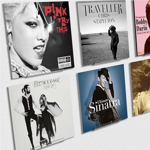 Clear Vinyl Record Wall Mount 8 Pack 7 Inch