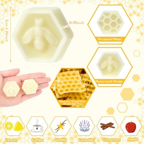 24 Pcs Natural Beeswax Scented Wax Melts Variety Pack