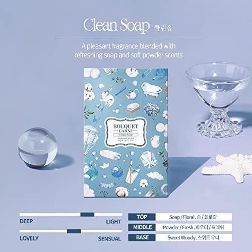 Bouquet Garni Mini Clean Soap Scent Sachet - 10 Count