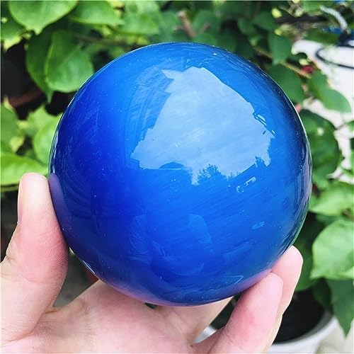 KatLin Natural Quartz Deep Blue Cat Eye Healing Ball