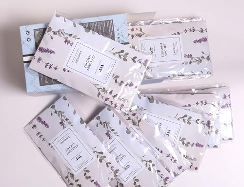 WEALD TRIBE 12 Pack Linen Scented Sachets for Closet Drawer Deodorizer