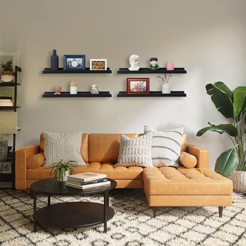 Modern Floating Shelf Set of 4 24 Inch Wall Mount Picture Ledge Display