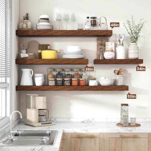 55 Inch Floating Shelf Wall Mount Storage Display