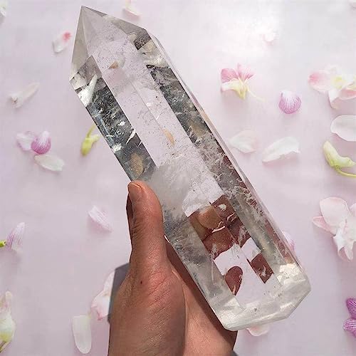 KatLin Natural White Crystal Scepter Reiki Healing Ornament