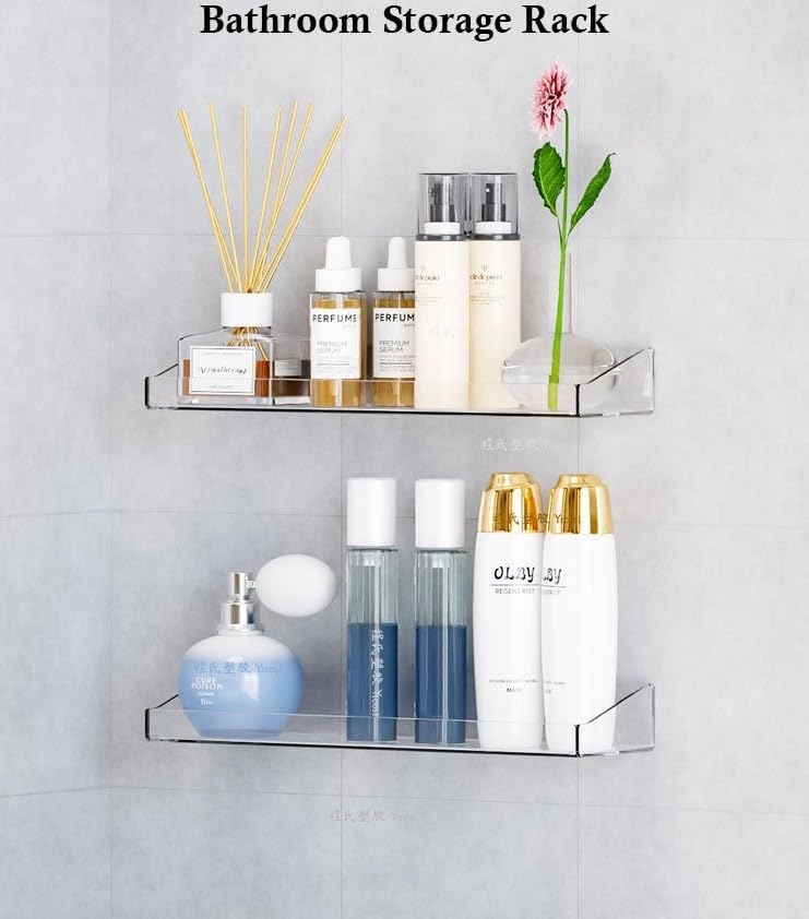 4 Pcs Acrylic Floating Shelves for Home Display