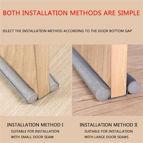 Adjustable Door Draft Stopper - 366 Inch Gray