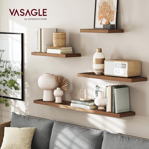 VASAGLE Vintage Floating Wall Shelf 157 Inch