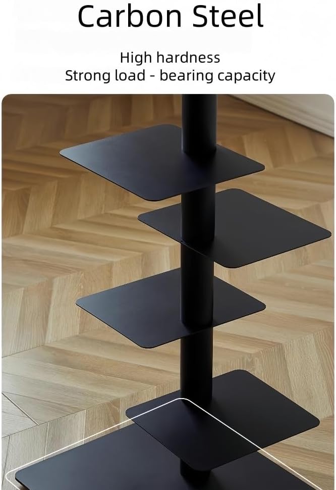 9-Tier Rotating Bookshelf for Living Room and Office
