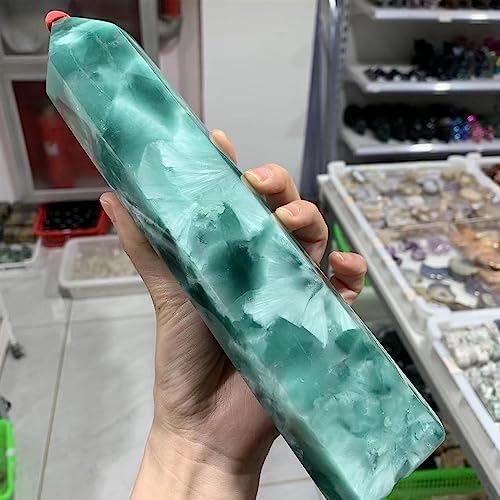 KatLin Natural Ocean Stone Crystal Obelisk Office Decoration Gift