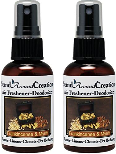 Set of 2 High Concentration Air Freshener Sprays with Frankincense and Myrrh Scent