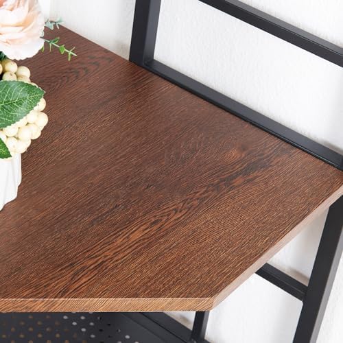 HOMISSUE 7 Tier Tall Narrow Corner Bookshelf 826 Brown