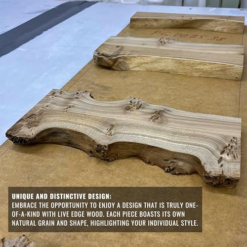 RWA Unique Floating Shelves Epoxy Wood Small Amber