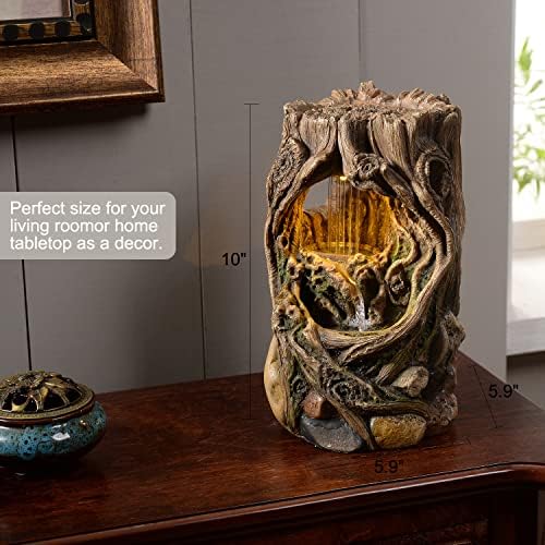 GOSSI Indoor Fountain Tabletop Waterfall Decor