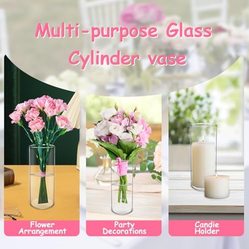 CHPINDAM Tall Glass Cylinder Vase 59 Inch