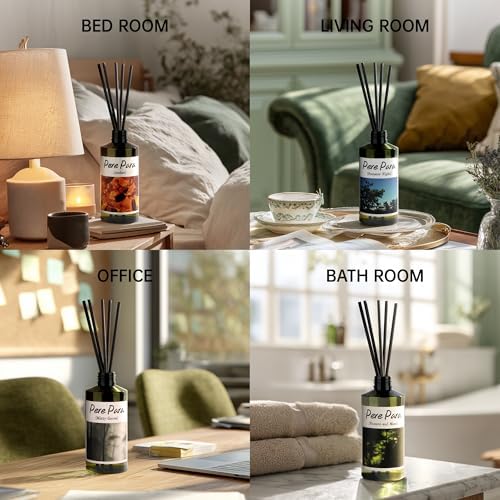 Amber Scent Premium Reed Diffuser Set 2 Pack