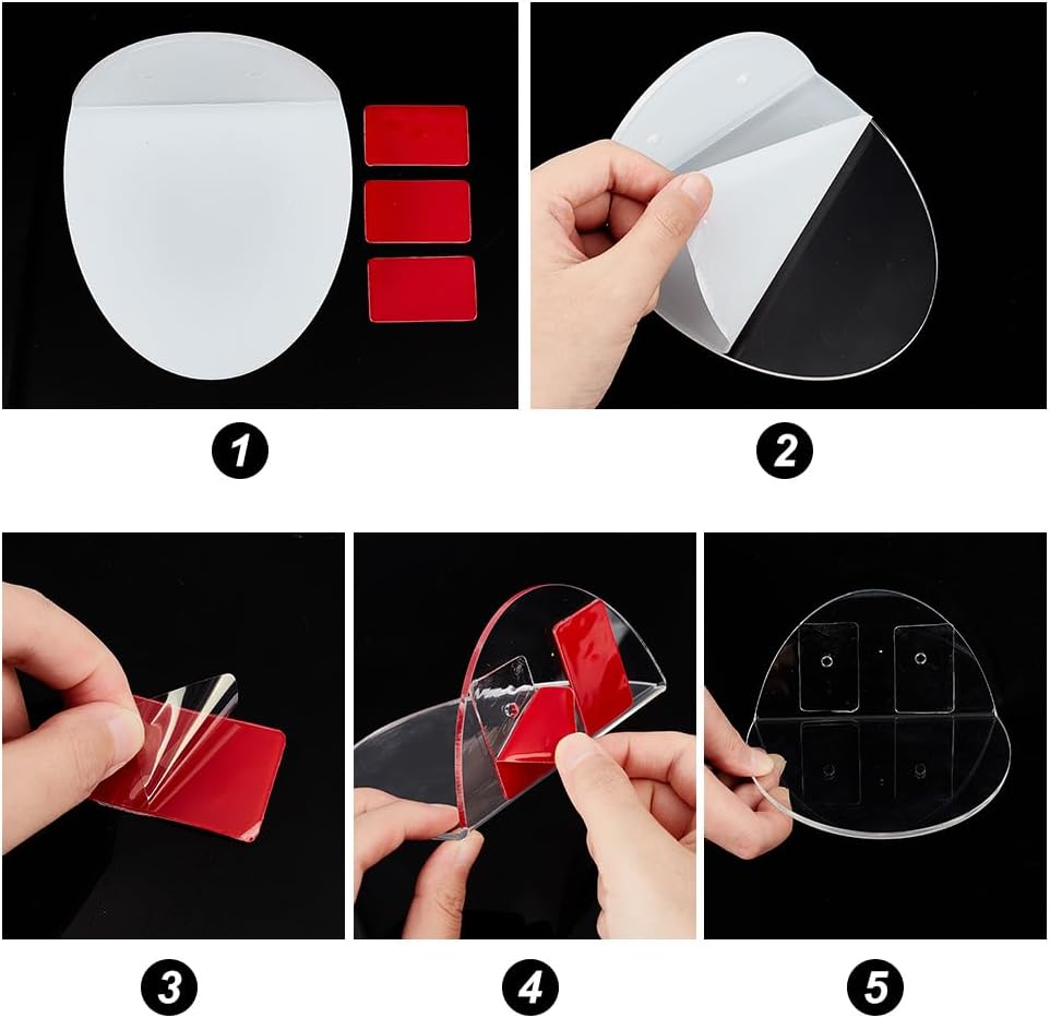 AHANDMAKER 4 Sets Acrylic Floating Shelves for Home Decor