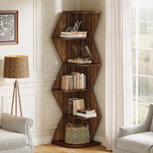 Tribesigns 715 Inch Tall Corner Shelf 5 Tier