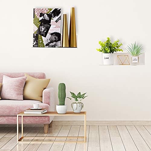 Jetec 8 Piece Acrylic Floating Shelves Clear