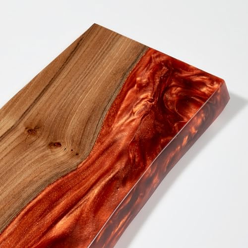 RWA Unique Floating Shelves Epoxy Wood Small Amber