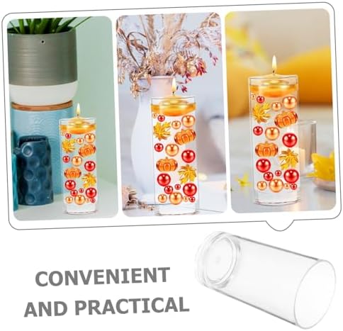 Zerodeko Clear Acrylic Floating Candle Holder and Flower Vase