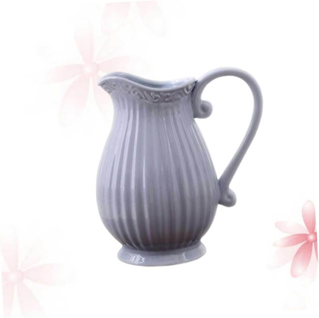 LIFKOME Ceramic Grey Decorative Vase