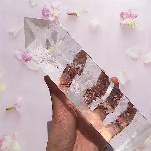 KatLin Natural White Crystal Scepter Reiki Healing Ornament