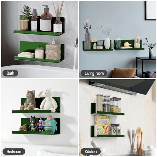 PAVSTINE 12 Inch Adhesive Floating Wall Shelf