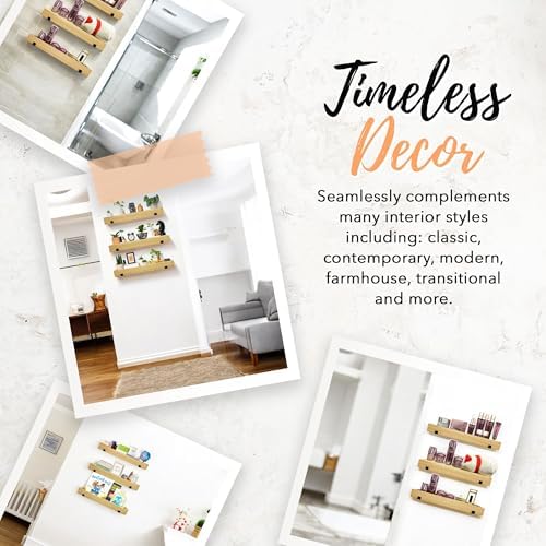 Autumn Alley 3-Tier Floating Wood Shelves for Wall