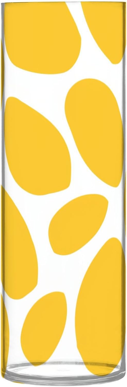 Clear Plastic Hurricane Vase with Yellow Spots 118 x 39 Inch
