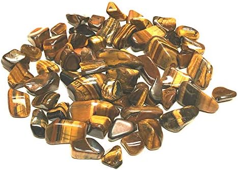 Tumbled Tiger Eye Stone with Velvet Bag 1 Pound
