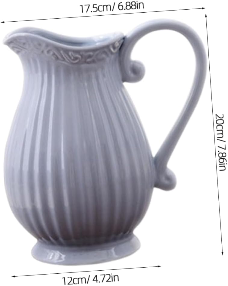 LIFKOME Ceramic Grey Decorative Vase