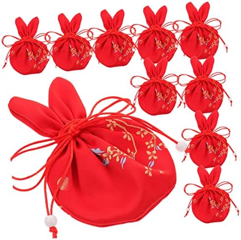 VOSAREA 10-Piece Lavender Sachet Set Empty Fabric Bags for Home Use