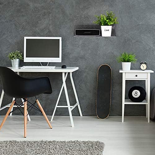 Jetec 8 Piece Acrylic Floating Shelves Clear