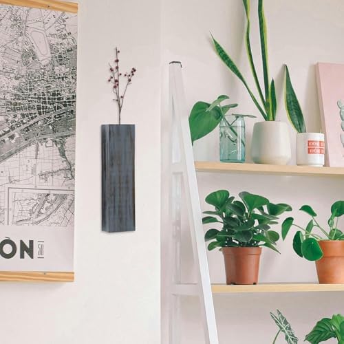 Wood Wall Planter for Home Dried Flowers Decor