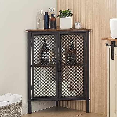 VECELO 3-Tier Corner Shelf Organizer with Door