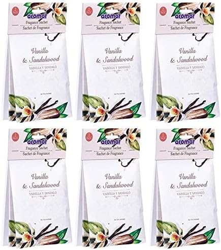 12 Pc Sandalwood Vanilla Scented Sachets Drawer Air Freshener Bags Home Closet
