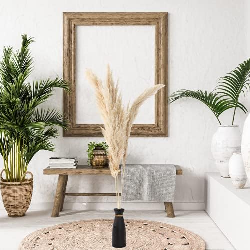 WZ WOODZIA Black Ceramic Vase for Pampas Grass