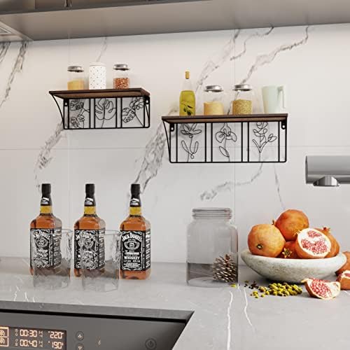 QUTREY Floating Shelves Set of 2 Minimalist Metal Wall Art