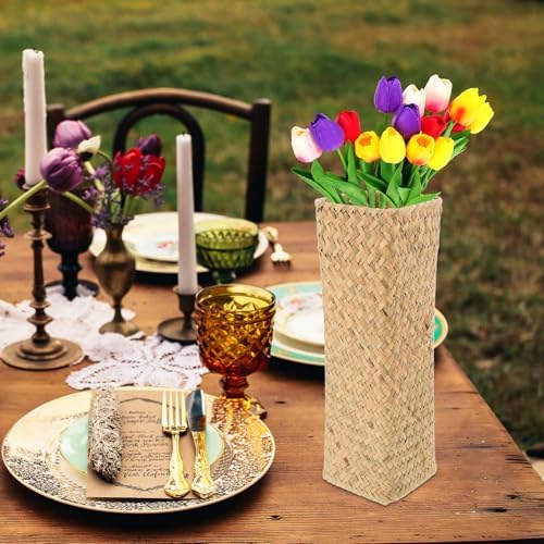 Alipis Natural Seaweed Weave Basket Rattan Vase