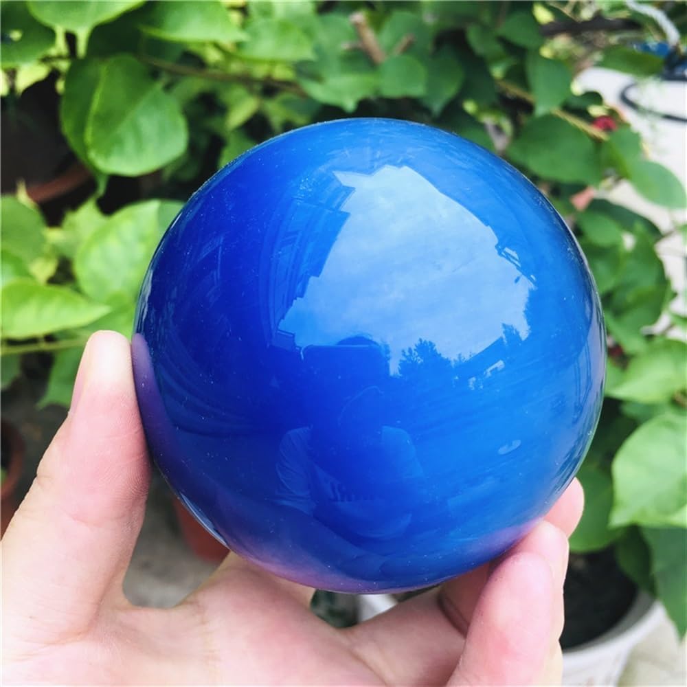 KatLin Natural Quartz Deep Blue Cat Eye Healing Ball