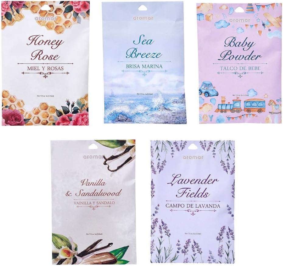 6 Scented Fragrance Sachets for Wardrobe Home Drawer