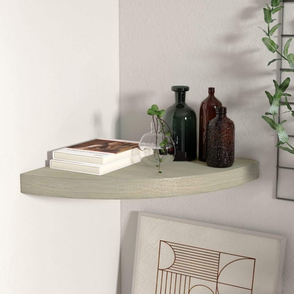 Floating Corner Shelf Oak 138x138x15 MDF