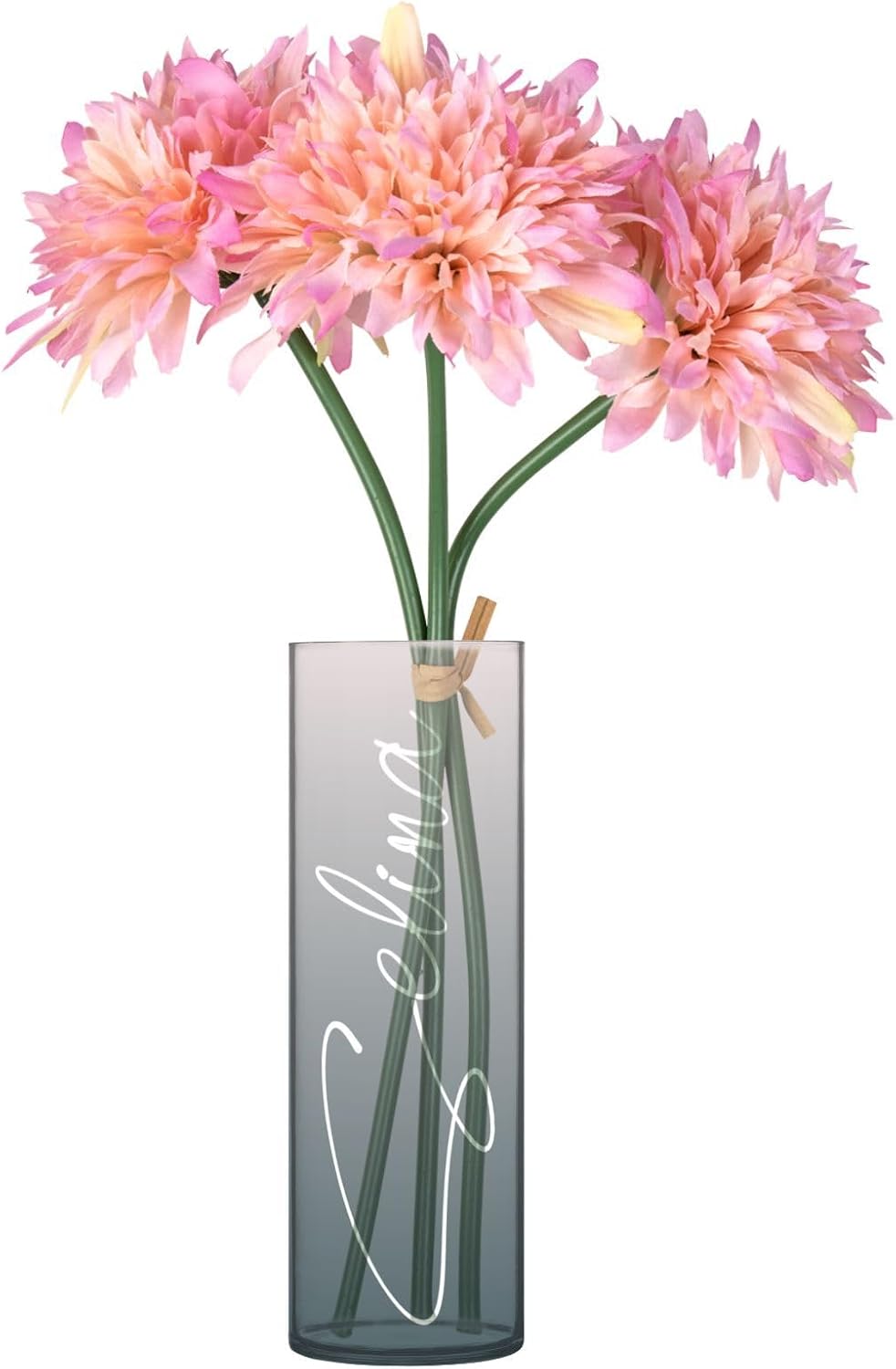 Custom Grey Gradient Vase for Centerpieces